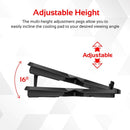 PROMATE AIRBASE-3 ERGONOMIC LAPTOP COOLING PAD WITH SILENT FAN TECHNOLOGY (BLACK) - DataBlitz