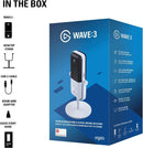 Elgato Wave 3 Premium Microphone & Digital Mixing Solution (White) - DataBlitz