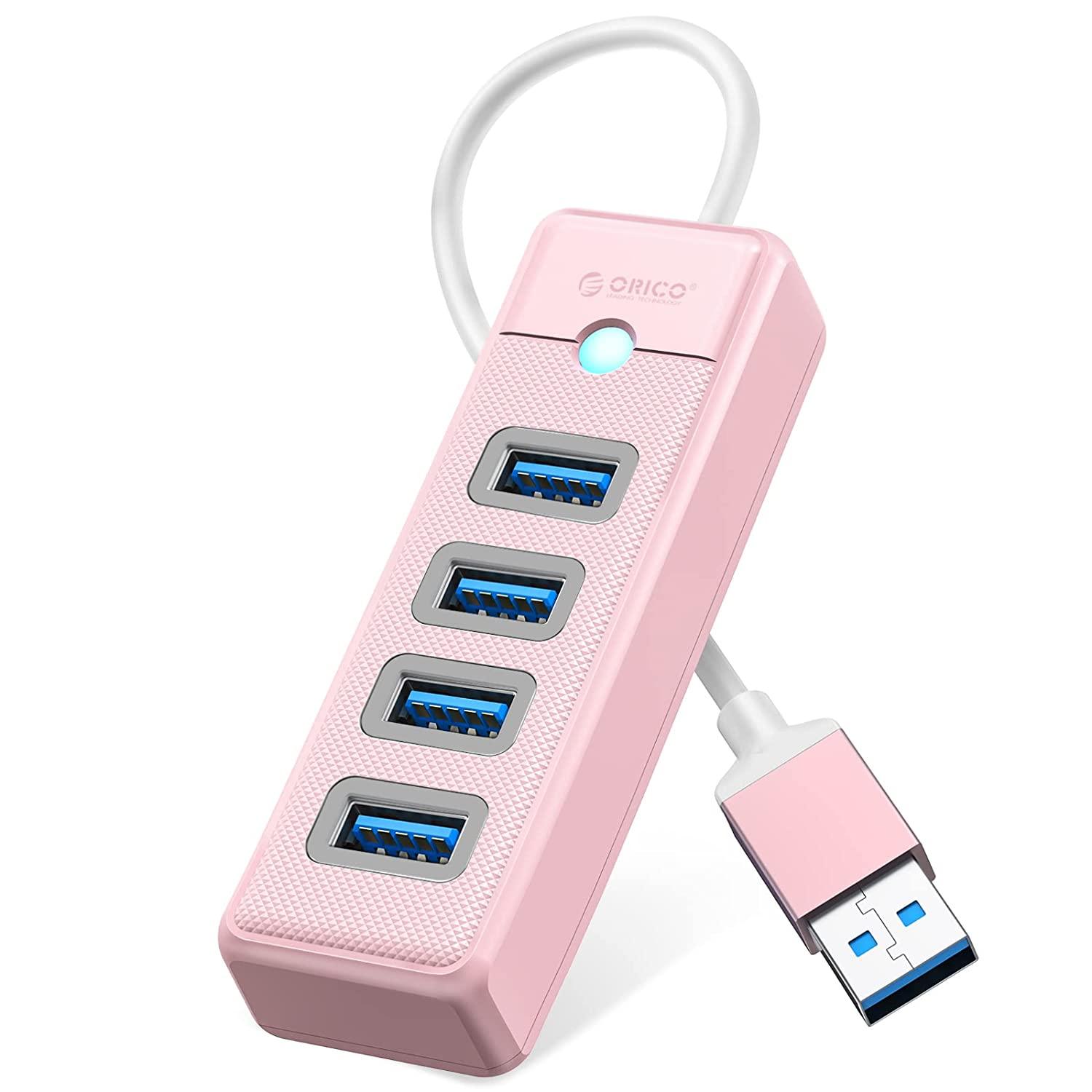 Orico 4-Port USB 3.0 Hub (Pink) (PW4U-U3-015-PK-EP) - DataBlitz