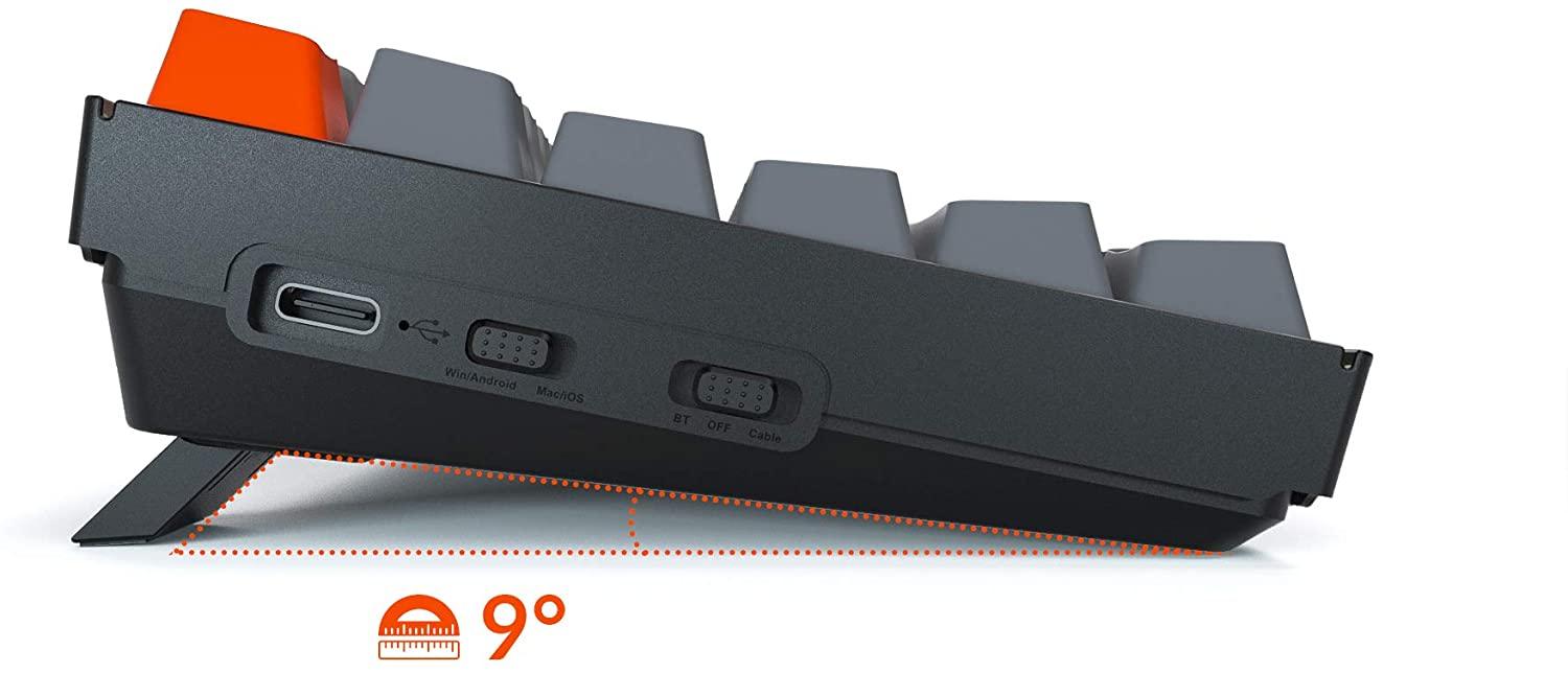 KEYCHRON K2 V2 84-KEY RGB BACKLIGHT ALUMINUM WIRELESS MECHANICAL KEYBOARD (GATERON BROWN SWITCH) (K2C3) - DataBlitz