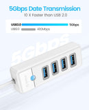 Orico 4-Port USB 3.0 Hub (White) (PW4U-U3-015-WH-EP) - DataBlitz