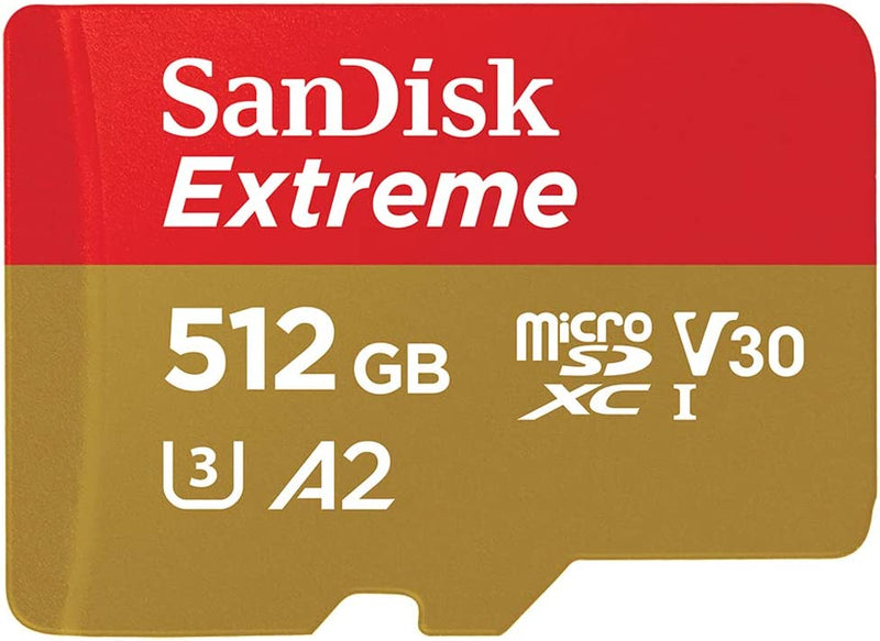 Sandisk Extreme 512GB 190MB/S UHS-I MicroSDXC Card