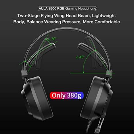 Aula Mountain S600 RGB Virtual 7.1 E-Sports Wired USB Gaming Headset - DataBlitz