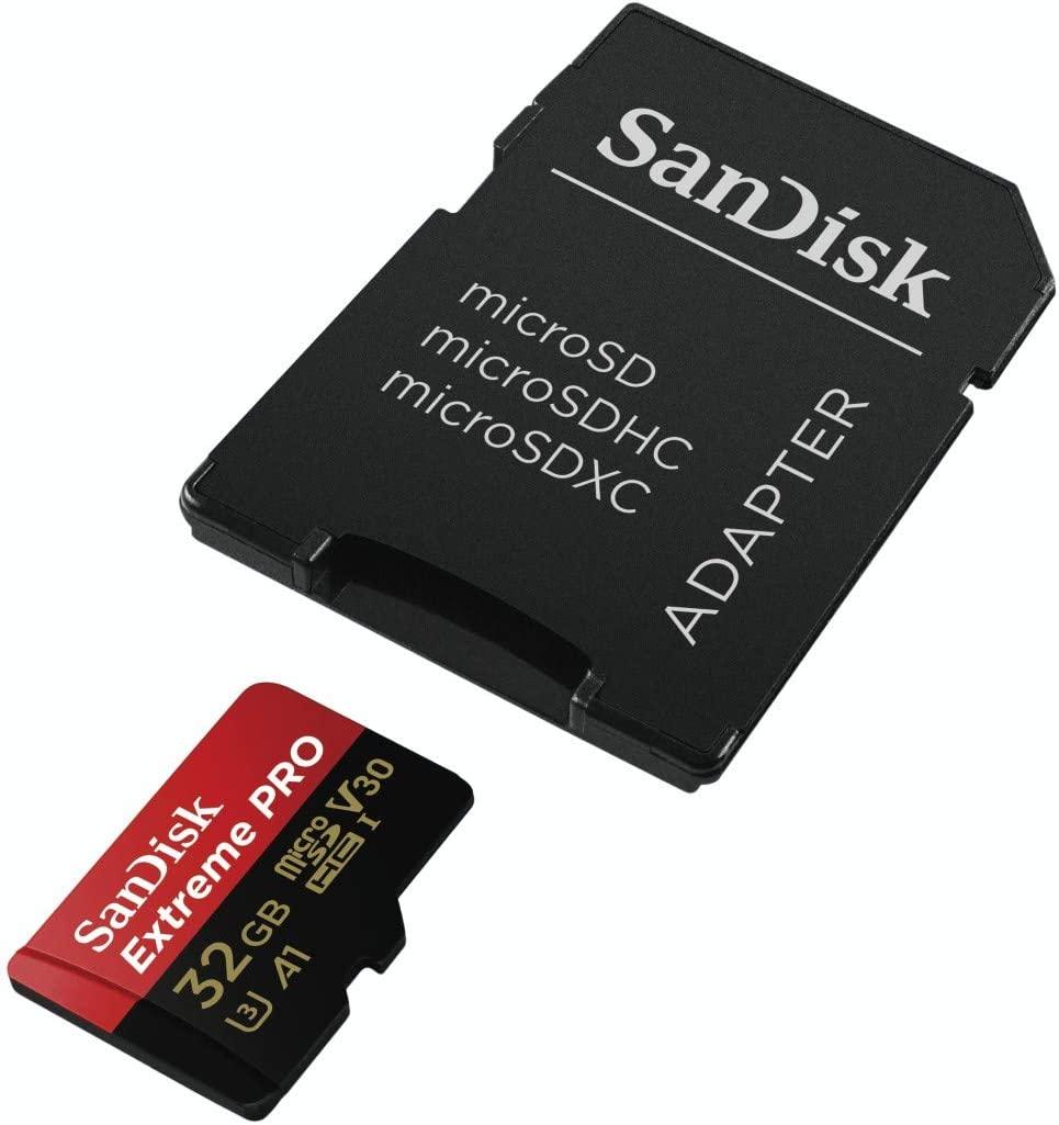 Sandisk Extreme Pro 32GB MICROSDHC UHS-1 Card With Adapter (SDSQXCG-032G-GN6MA) - DataBlitz