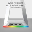 RAZER BASE STATION CHROMA HEADSET STAND WITH USB HUB (MERCURY) - DataBlitz