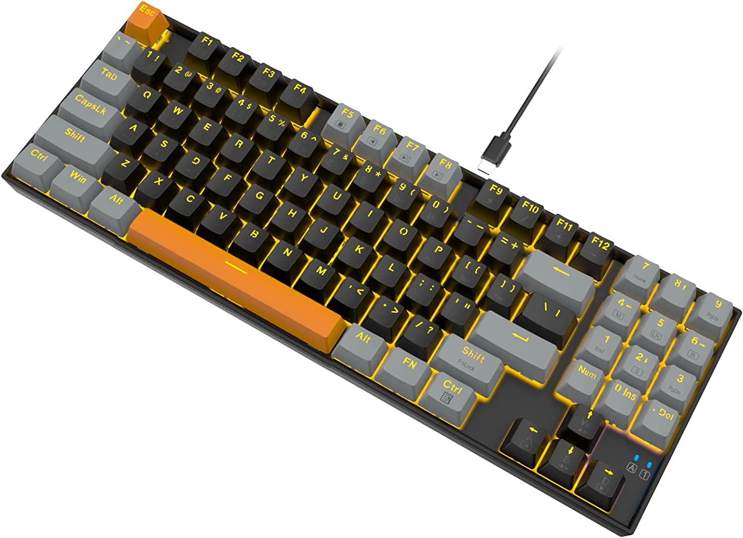 E-YOOSO Z-13 Single Light 89 Keys Mechanical Keyboard Black/Gray (Brown Switch) - DataBlitz