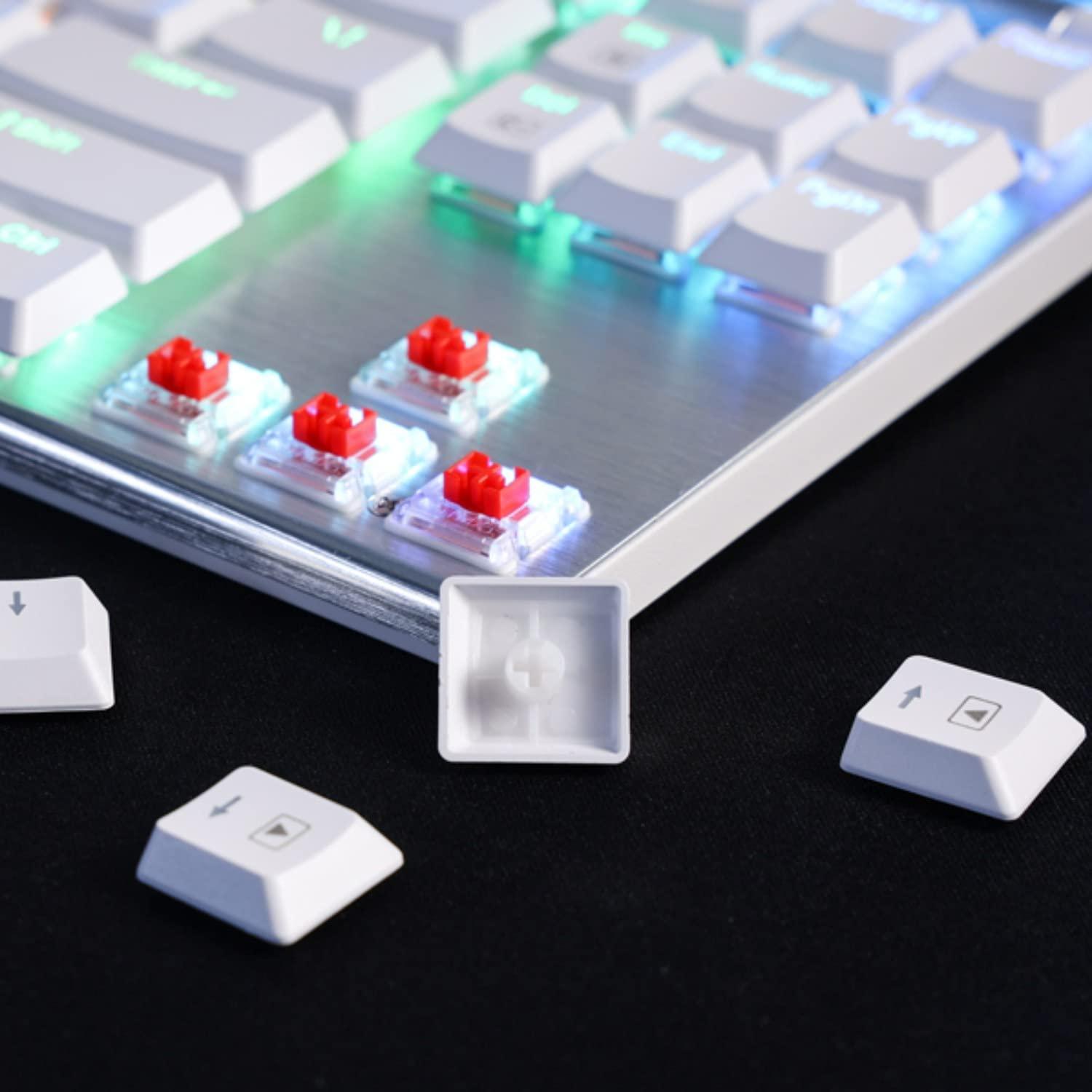 REDRAGON HORUS TKL WIRED/2.4G/BT MECHANICAL WHITE GAMING KEYBOARD (DUST-PROOF RED SWITCH) (K621W-RGB) - DataBlitz