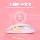 Onikuma CW905 3600 DPI Wireless Gaming Mouse 7 Buttons Design RGB (Pink) - DataBlitz
