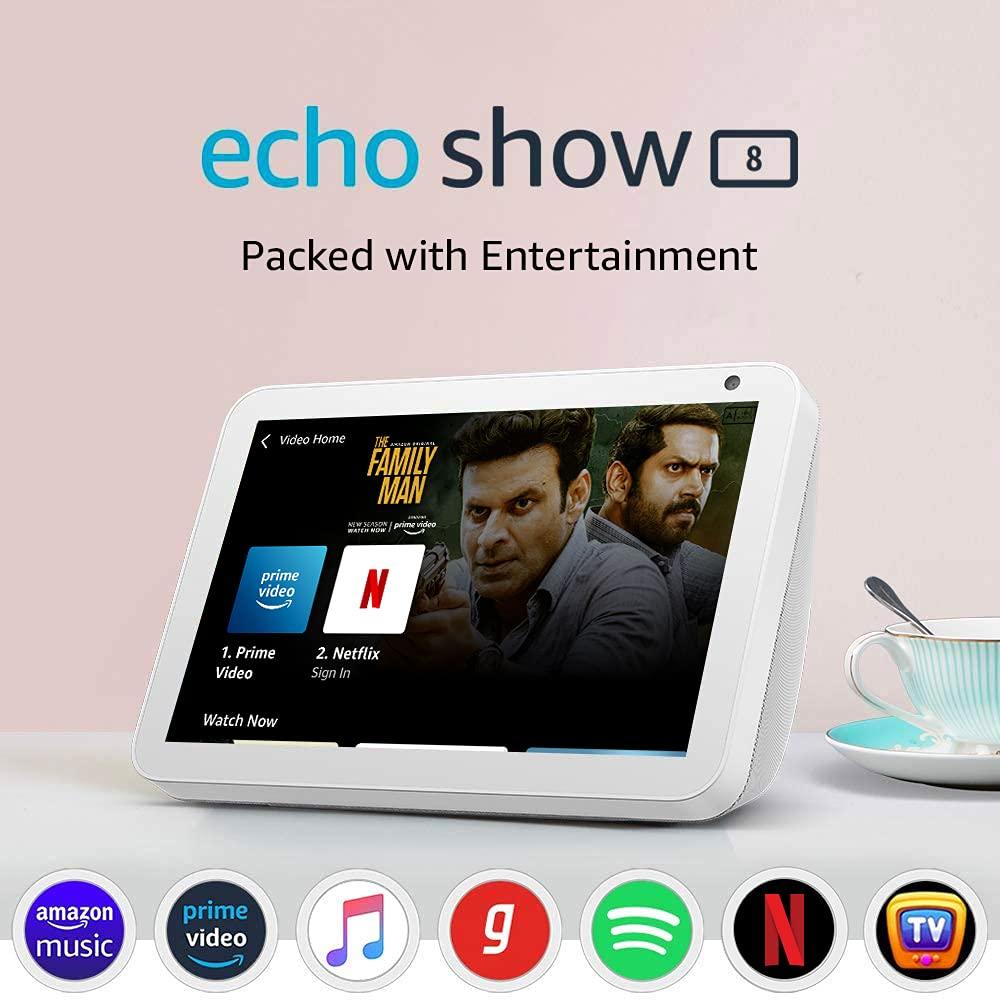 AMAZON ECHO SHOW 8 HD SMART DISPLAY WITH ALEXA (SANDSTONE) - DataBlitz