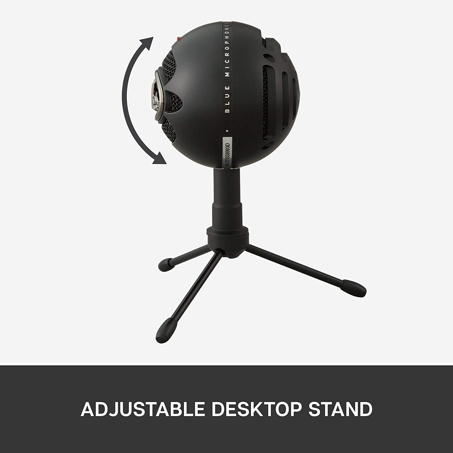 LOGITECH BLUE SNOWBALL ICE USB MICROPHONE FOR RECORDING/ STREAMING/ PODCASTING/ GAMING (BLACK) - DataBlitz
