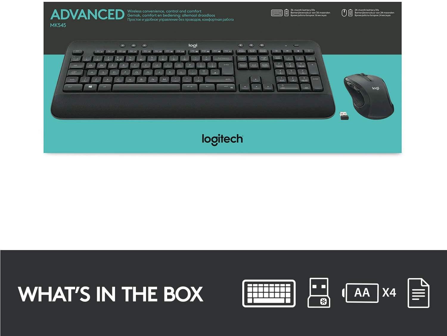 LOGITECH MK545 ADVANCED WIRELESS KEYBOARD AND MOUSE COMBO - DataBlitz