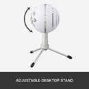 LOGITECH BLUE SNOWBALL ICE USB MICROPHONE FOR RECORDING/ STREAMING/ PODCASTING/ GAMING (WHITE) - DataBlitz