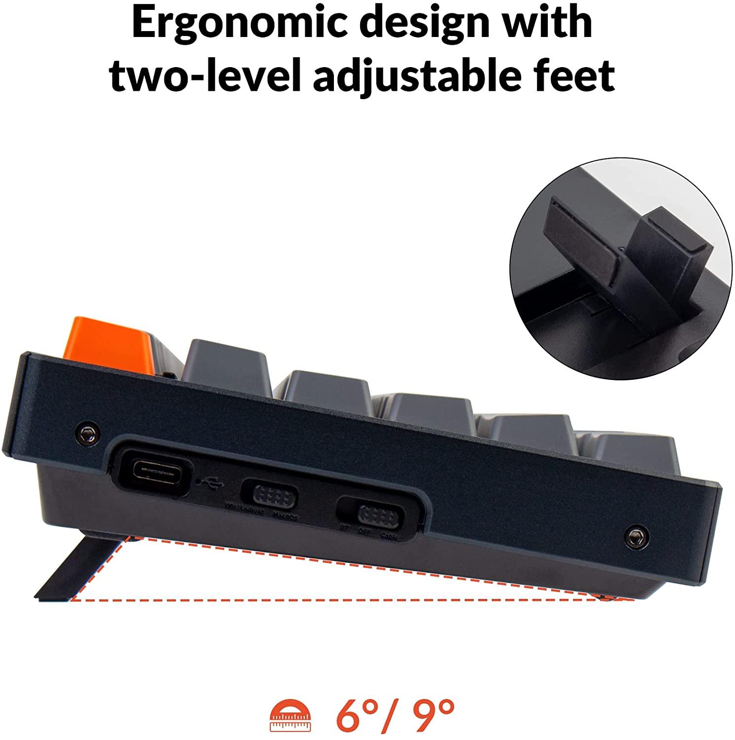 KEYCHRON K10 Full Size RGB Backlight Aluminum Wireless Mechanical Keyboard (Gateron Brown Switch) (K10C3) - DataBlitz