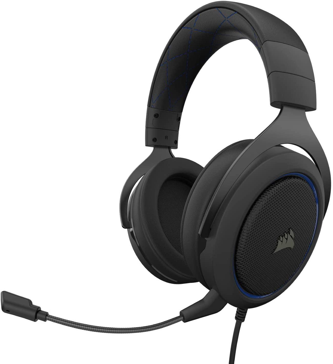 CORSAIR HS50 PRO STEREO GAMING HEADSET BLUE FOR PS4/PC/MAC/MOBILE/NINTENDO SWITCH - DataBlitz