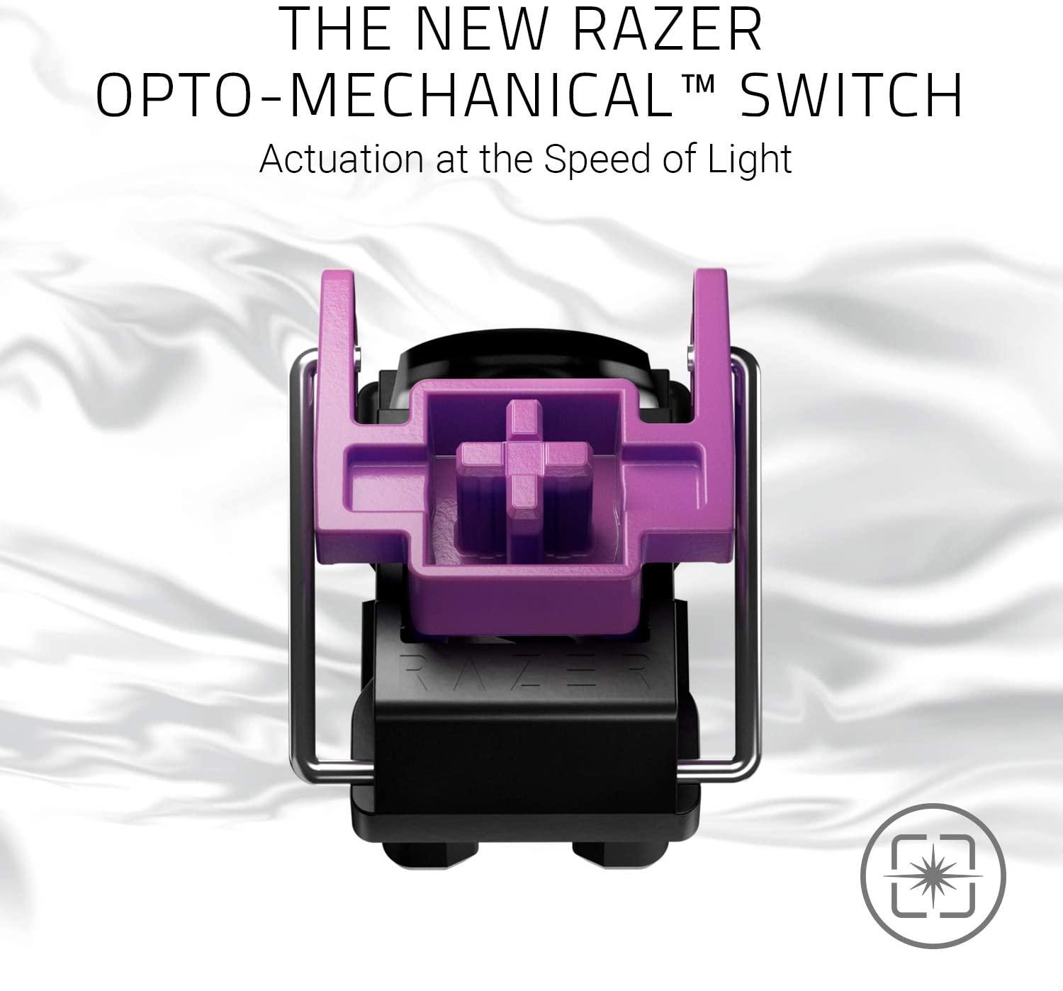 RAZER HUNTSMAN OPTO-MECHANICAL GAMING KEYBOARD (LIGHT &CLICKY) (MERCURY) - DataBlitz