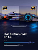 UGREEN DP 1.4 Male To Male Plastic Case Braided Cable 2M (DP114/80392) - DataBlitz