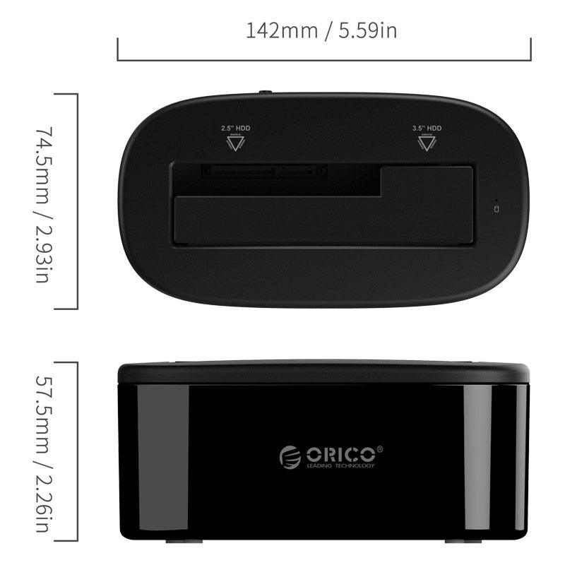 ORICO 2.5/3.5” Hard Drive Dock (Black) (6218US3) - DataBlitz