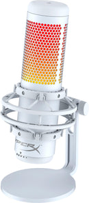 HyperX Quadcast S Wired Multi-Pattern USB Electret Condenser Microphone For PC/MAC/PS5/PS4 (White) - DataBlitz