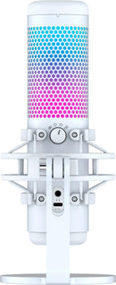 HyperX Quadcast S Wired Multi-Pattern USB Electret Condenser Microphone For PC/MAC/PS5/PS4 (White) - DataBlitz