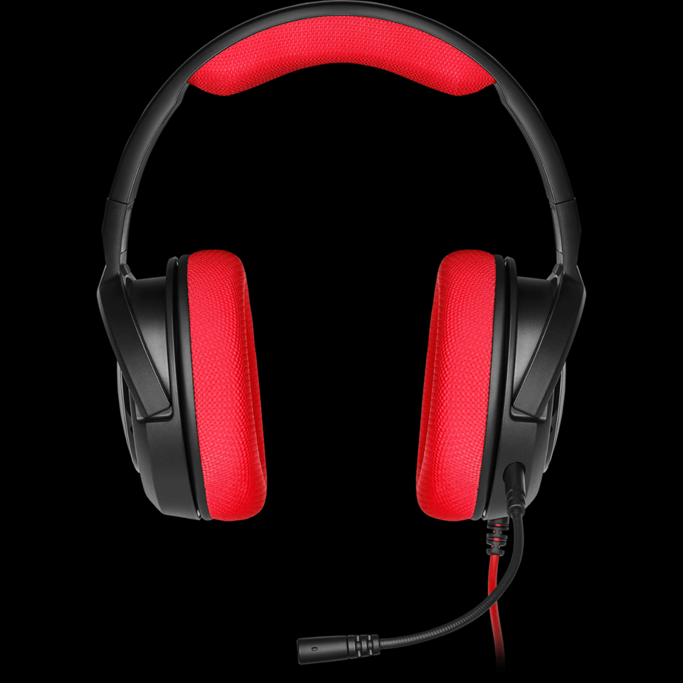 CORSAIR HS35 STEREO GAMING HEADSET (RED) - DataBlitz