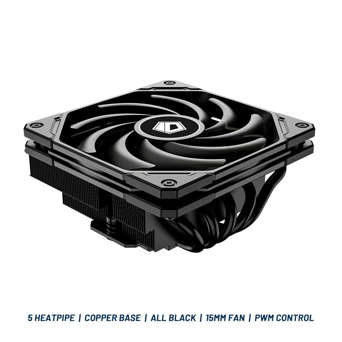 ID-COOLING IS-55 Black 55MM Low Profile CPU Cooler - DataBlitz