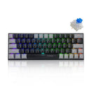 E-Yooso Z-11 Tri-Mode RGB 61 Keys Hot Swappable Mechanical Keyboard Black/Gray (Blue Switch) - DataBlitz