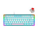E-Yooso Z-11T Single Light With RGB Side Light 61 Keys Mechanical Keyboard Blue/White (Red Switch) - DataBlitz