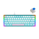 E-Yooso Z-11T Single Light With RGB Side Light 61 Keys Mechanical Keyboard White/Blue (Blue Switch) - DataBlitz