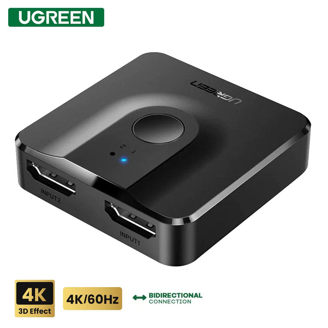 UGREEN 2-Port Bi-Directional HDMI Switcher (Black) (CM217/50966) - DataBlitz