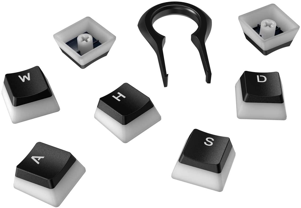 HYPERX DOUBLE SHOT PBT KEYCAPS (BLK/WHITE) - DataBlitz