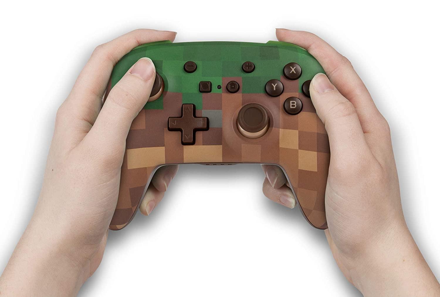 POWER A NSW ENHANCED WIRELESS CONTROLLER MINECRAFT GRASS BLOCK FOR N-SWITCH / SWITCH LITE - DataBlitz
