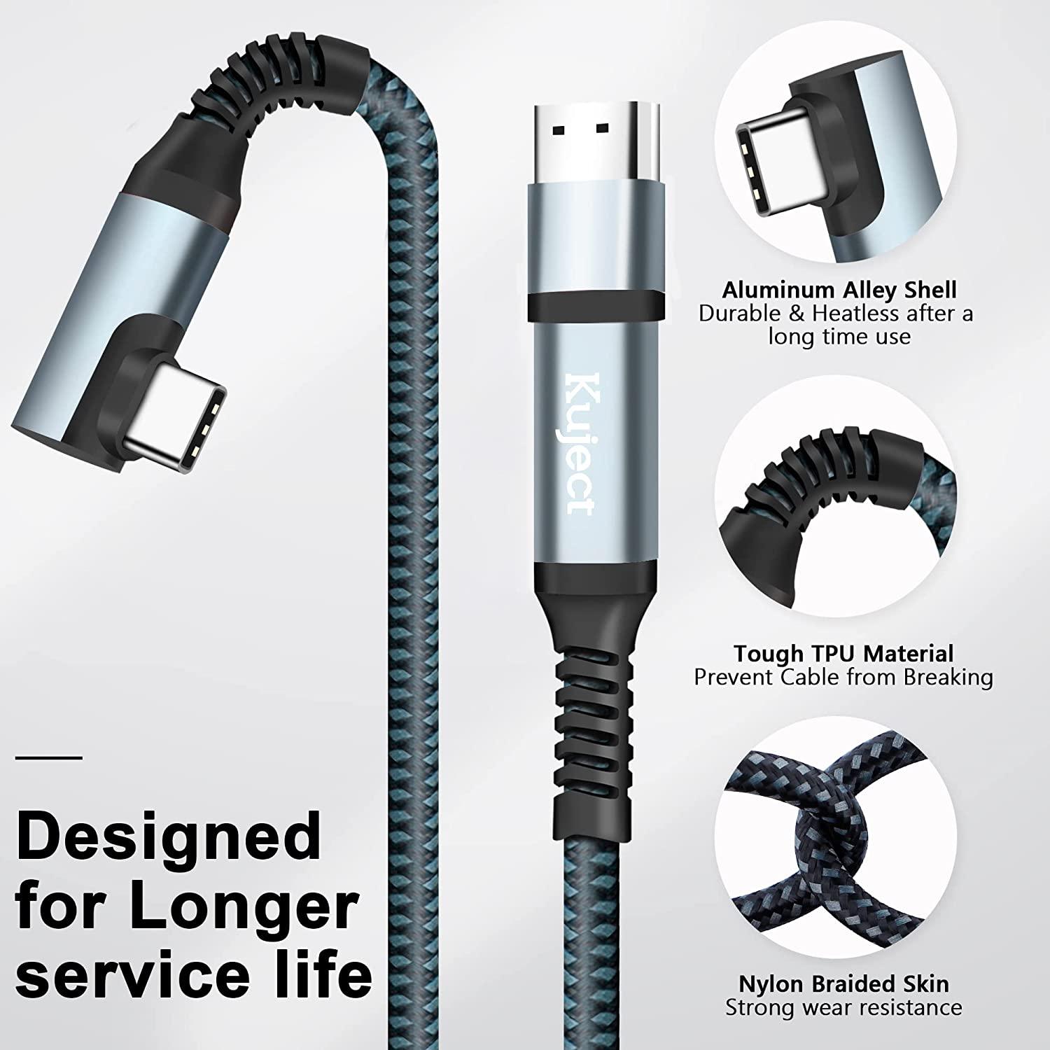 KUJECT USB 3.0 TYPE C BRAIDED OCULUS QUEST 2 LINK CABLE 20-FT - DataBlitz