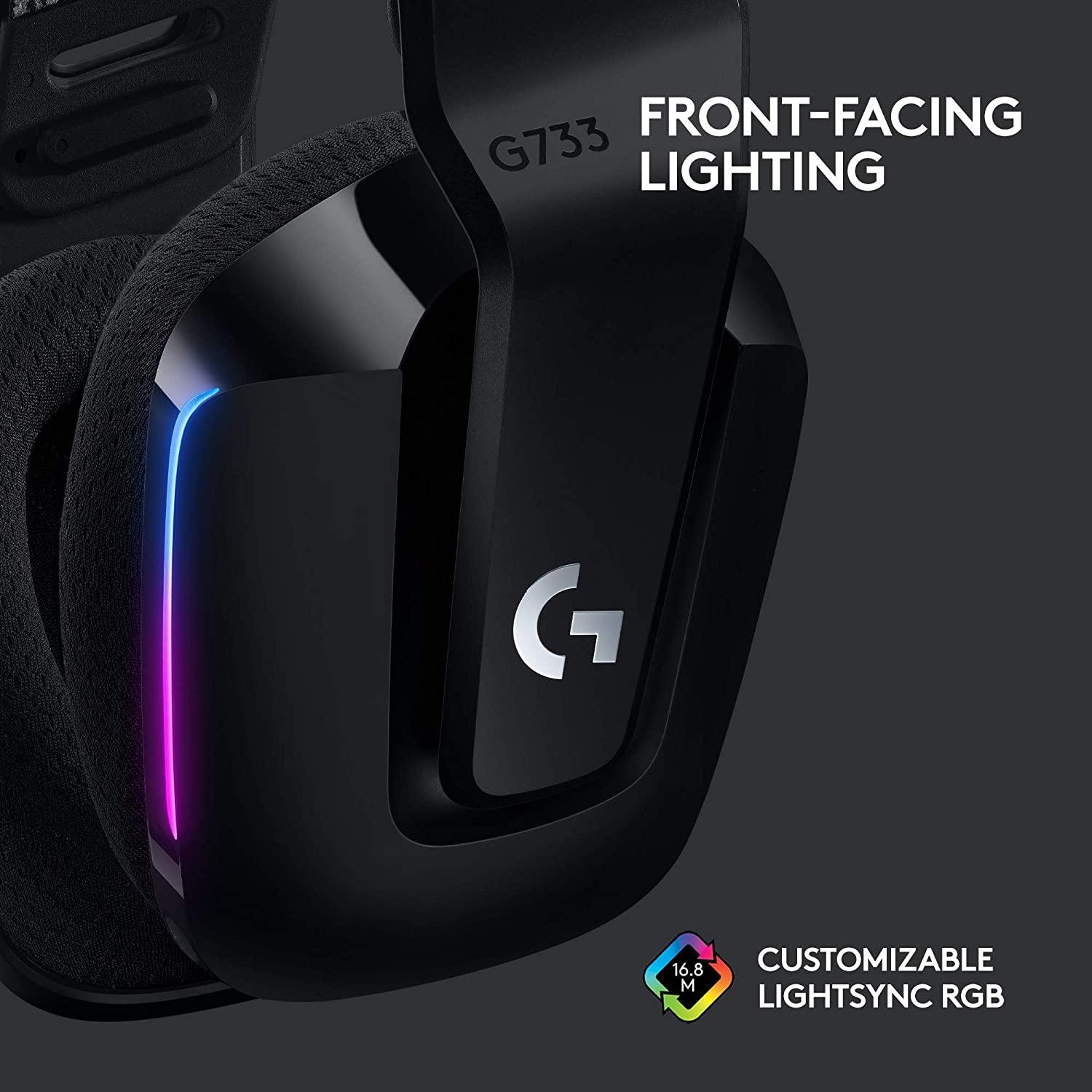 LOGITECH G733 LIGHTSPEED WIRELESS RGB GAMING HEADSET (BLACK) - DataBlitz