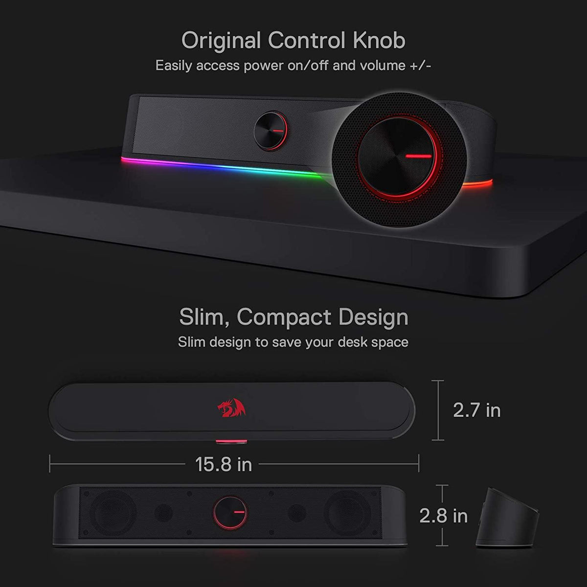 REDRAGON ADIEMUS STEREO SOUNDBAR (GS560) - DataBlitz