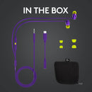 LOGITECH G333 GAMING EARPHONES WITH MIC (PURPLE) - DataBlitz