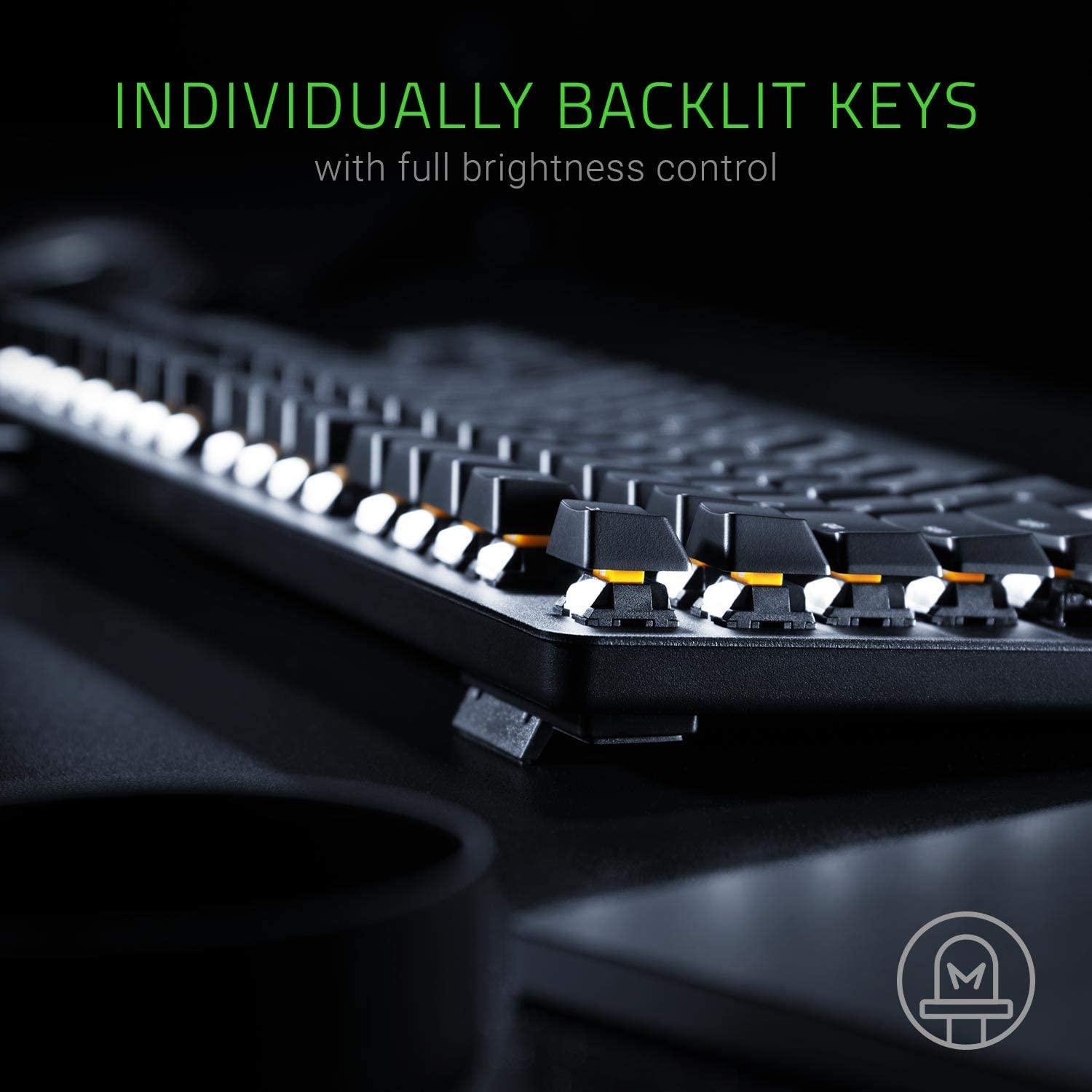 RAZER BLACKWIDOW LITE MECHANICAL KEYBOARD RAZER ORANGE SWITCHES TACTILE AND SILENT - DataBlitz