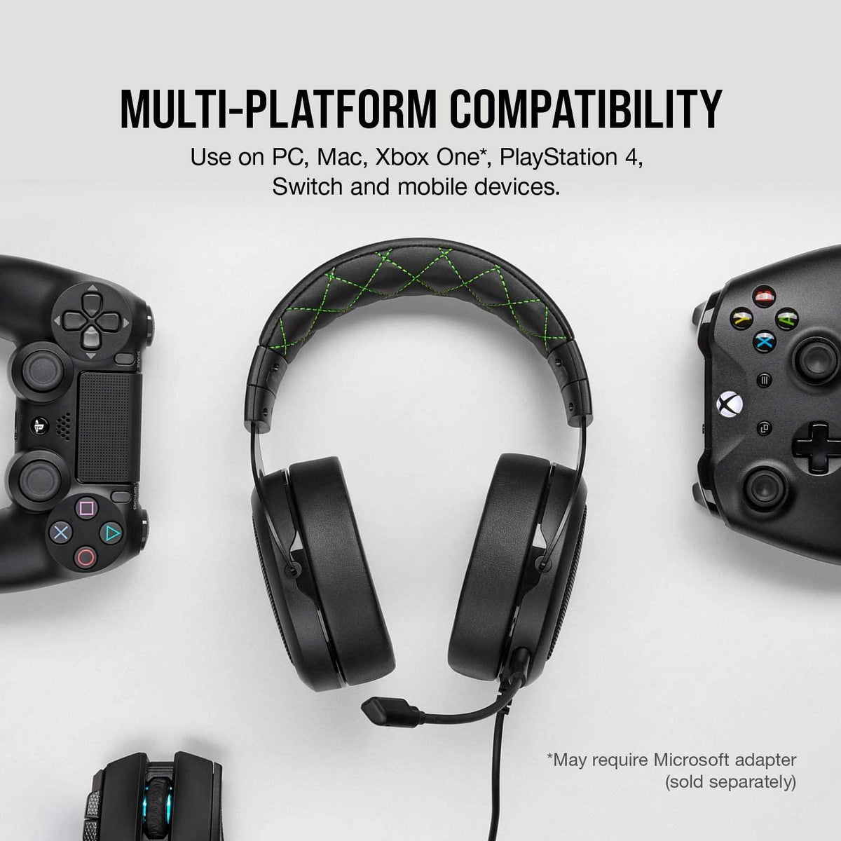 CORSAIR HS50 PRO STEREO GAMING HEADSET BLUE FOR PS4/PC/MAC/MOBILE/NINTENDO SWITCH - DataBlitz
