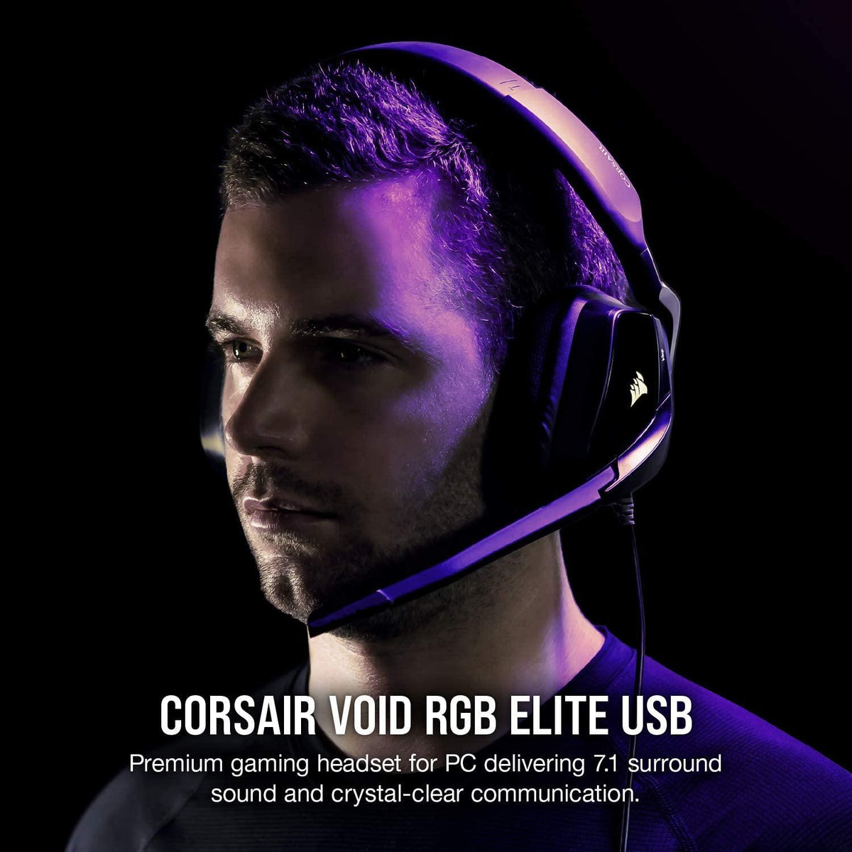 CORSAIR VOID RGB ELITE USB PREMIUM GAMING HEADSET WITH 7.1 SURROUND SOUND FOR PC (CARBON) - DataBlitz