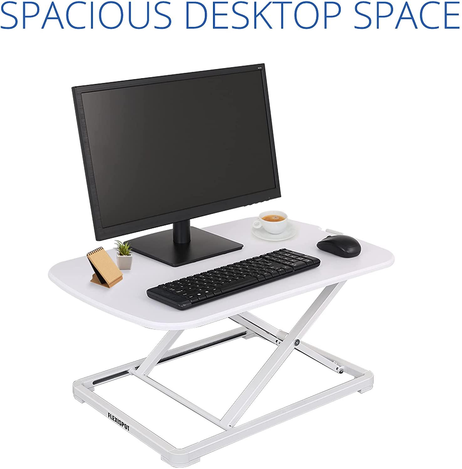 FLEXISPOT STANDING DESK CONVERTERS ML2 27-INCHES (WHITE) - DataBlitz