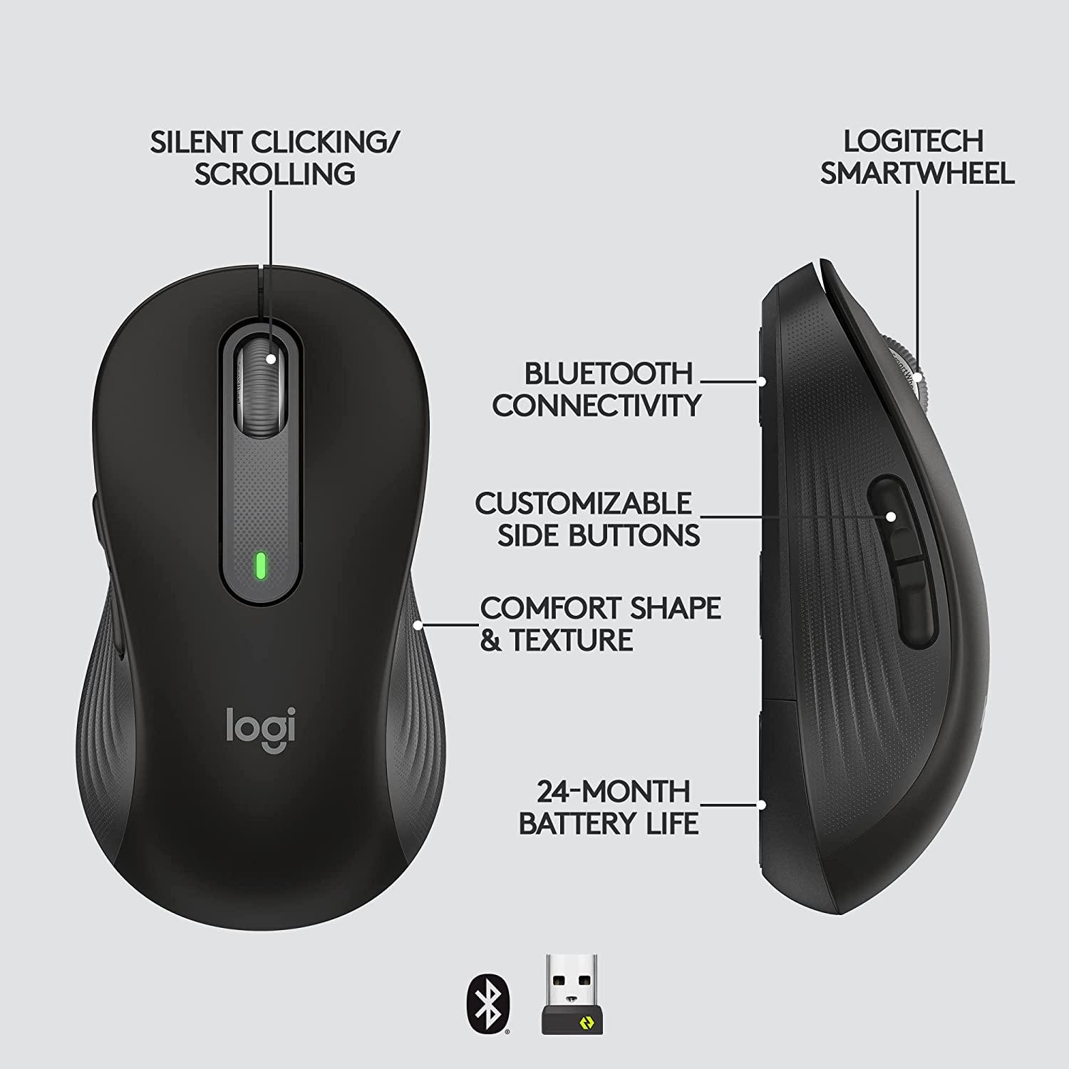 LOGITECH M650 SIGNATURE WIRELESS MOUSE (GRAPHITE) - DataBlitz