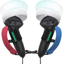 KIWI DESIGN Top Version Controller Grips Cover Compatible With Oculus Quest 2 (Black + Red & Blue) (KW-Q1PRO-3-BKRBU-1-US) - DataBlitz