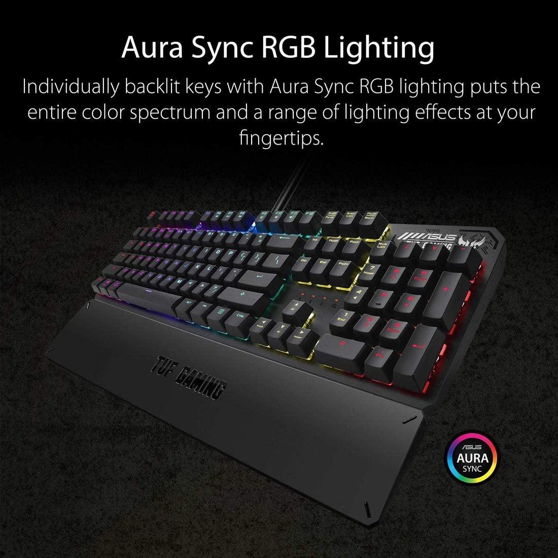 ASUS TUF K3 RGB GAMING KEYBOARD (BLUE TACTILE & AUDIBLE) - DataBlitz