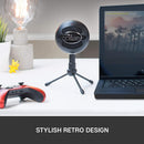 LOGITECH BLUE SNOWBALL ICE USB MICROPHONE FOR RECORDING/ STREAMING/ PODCASTING/ GAMING (BLACK) - DataBlitz