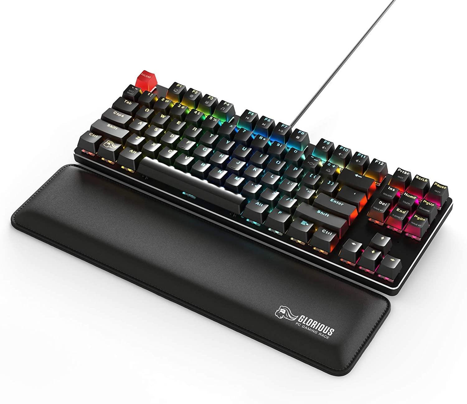 GLORIOUS PC GAMING RACE PADDED KEYBOARD WRIST REST SLIM (FULL SIZE/TENKEYLESS/COMPACT)(BLACK) - DataBlitz