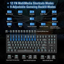 E-YOOSO K-620 Single Light With RGB Side Light 87 Keys Mechanical Keyboard Black (Brown Switch) - DataBlitz