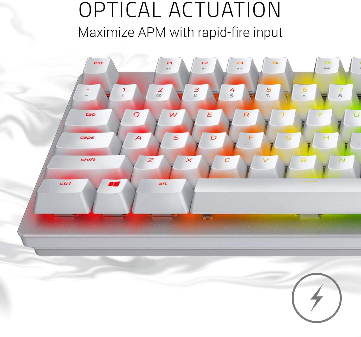 RAZER HUNTSMAN OPTO-MECHANICAL GAMING KEYBOARD (LIGHT &CLICKY) (MERCURY) - DataBlitz