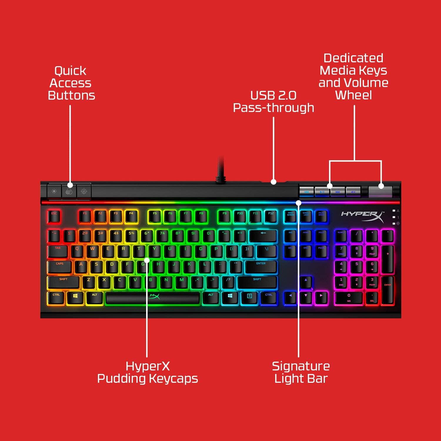 HYPERX ALLOY ELITE 2 RGB MECHANICAL GAMING KEYBOARD (RED LINEAR) - DataBlitz