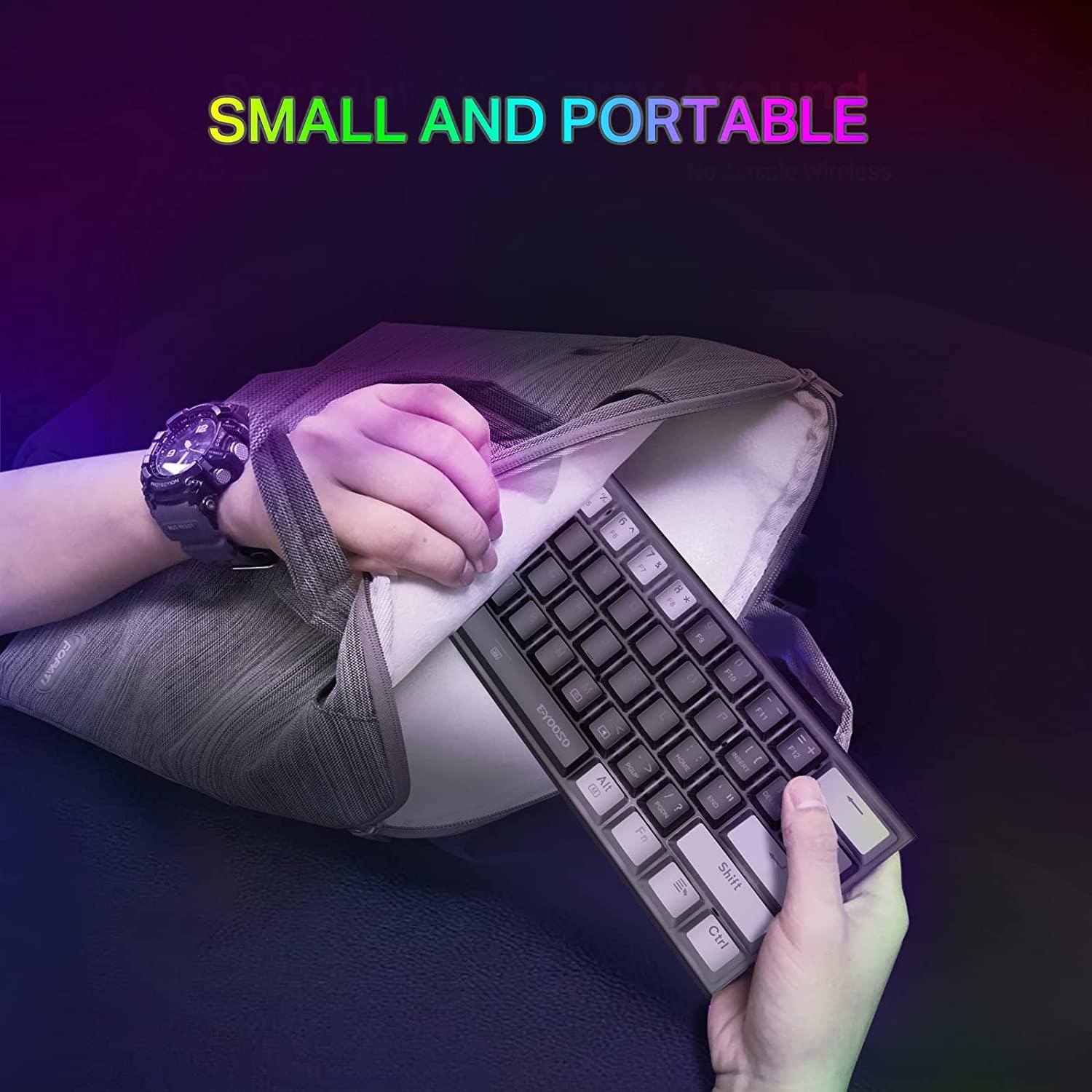 E-YOOSO Z-11 RGB 61 Keys Hot Swappable Mechanical Keyboard Black/Gray (Brown Switch) - DataBlitz