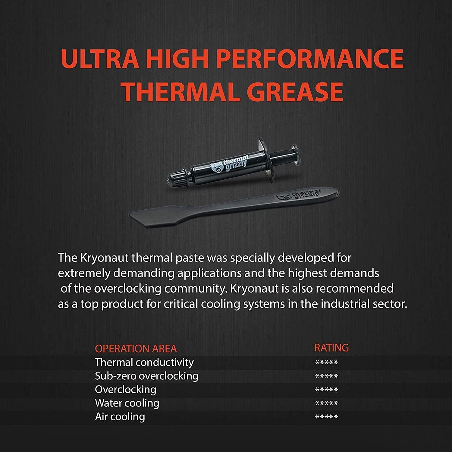 Thermal Grizzly Kryonaut Ultra High Performance Thermal Grease 1G (TG-K-001-RS) - DataBlitz