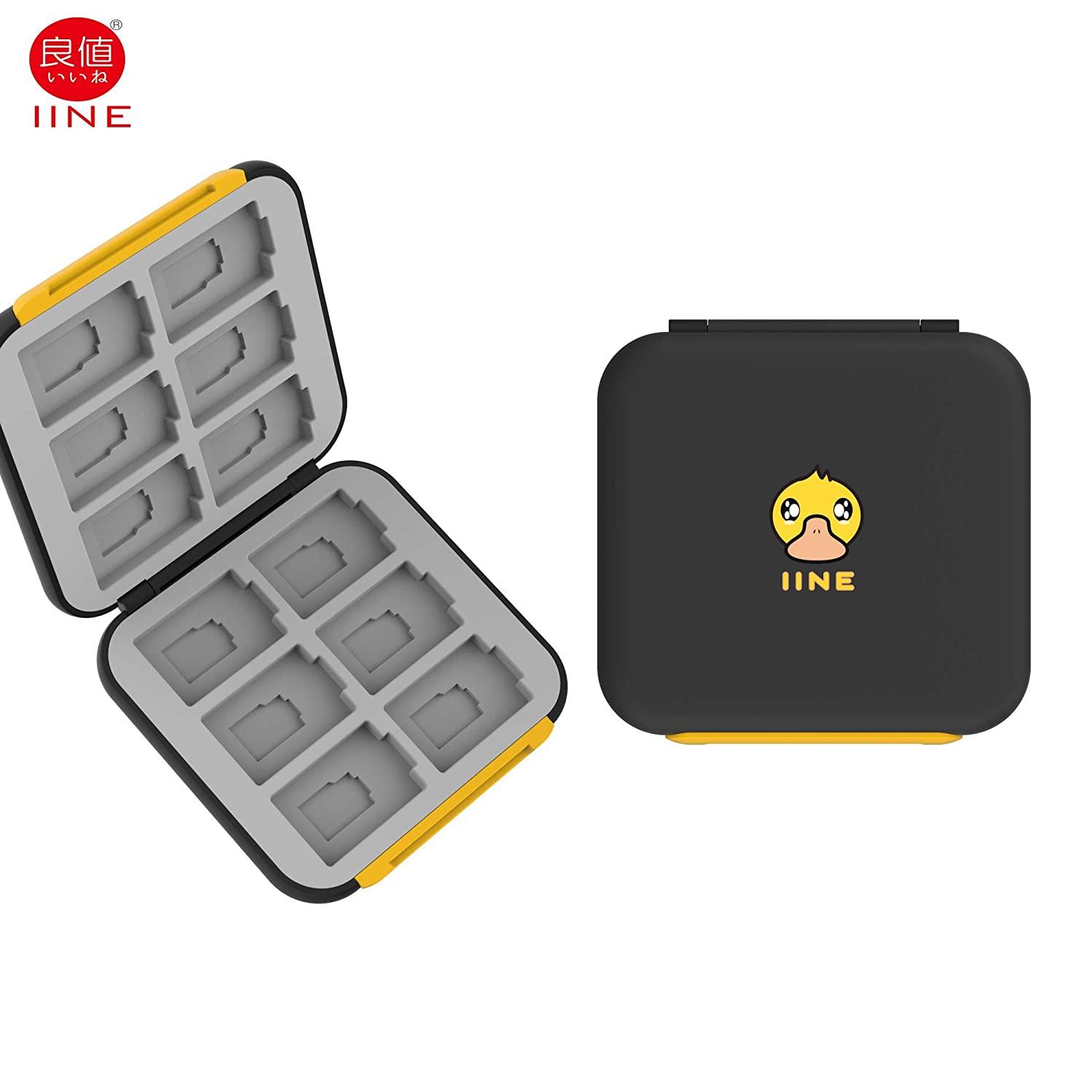 IINE NSW Game Card Case 6+6 Magnetic Auto-Close